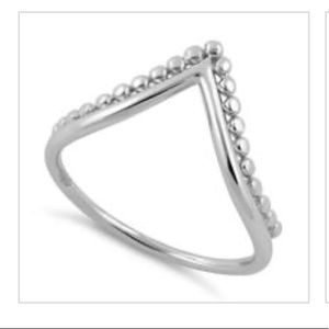 Sterling silver ring with silver ball details NWT